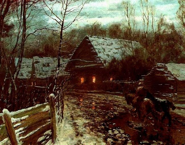 Nikolay Nikanorovich Dubovskoy The November evening oil painting picture